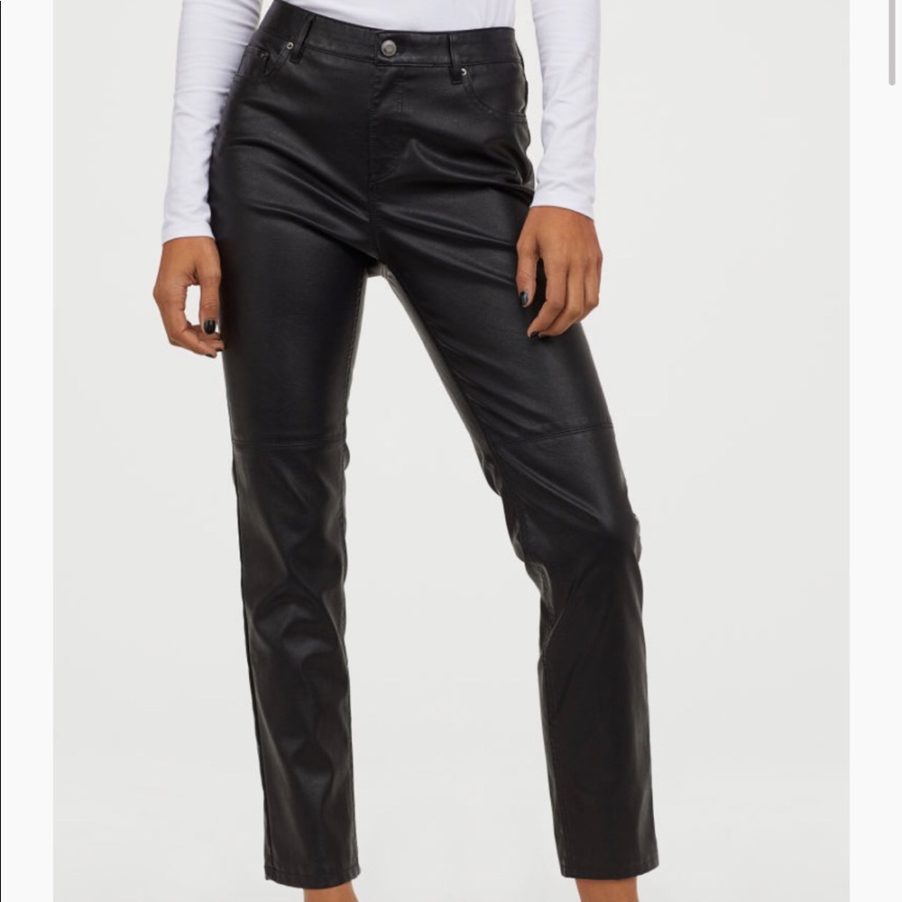 H&M faux leather pants size 4 NWT